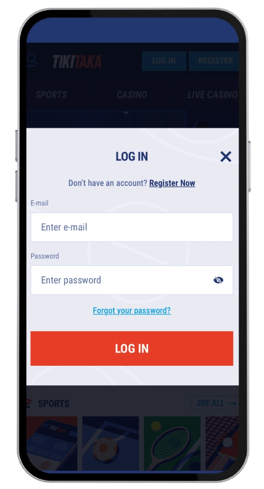 TikiTaka casino login